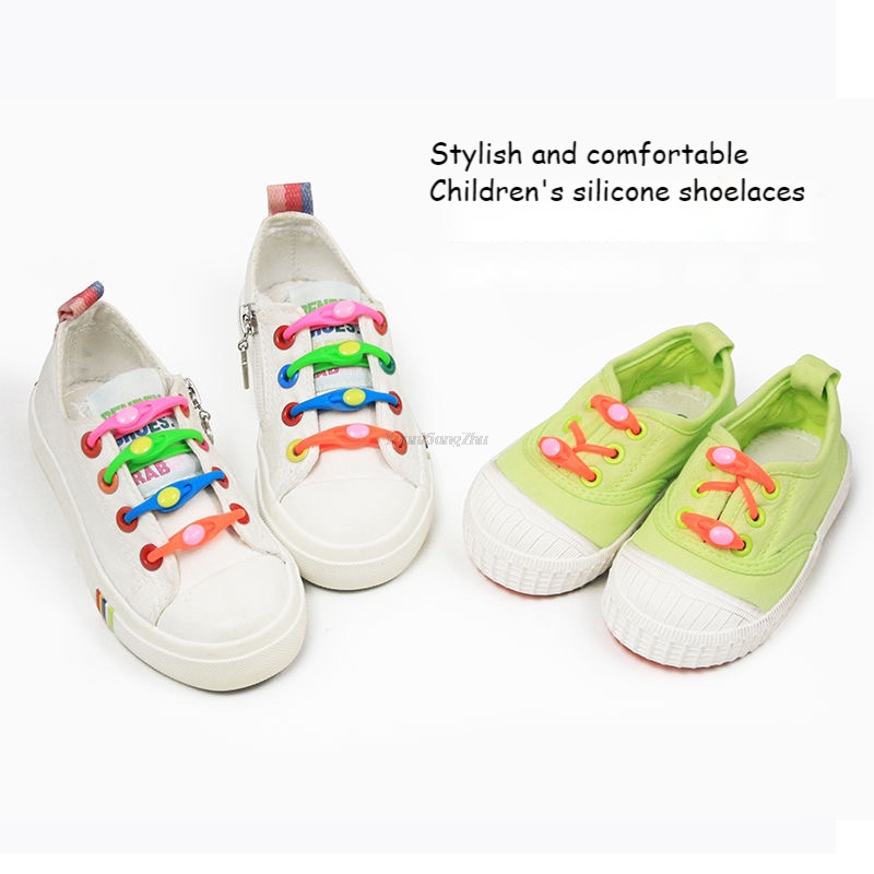 Set 12 Dây Giày Thể Thao Bằng Silicone Tiện Dụng