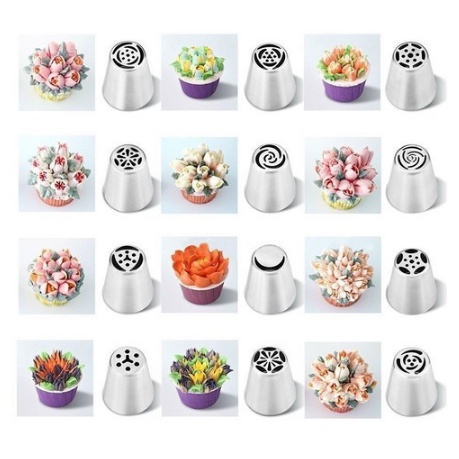 Đui bắt kem 3D Nga dùng trang trí bánh sinh nhật, cupcake