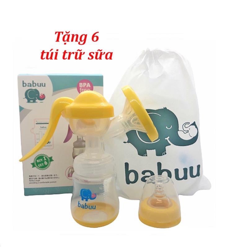 Máy hút sữa cầm tay Babuu Nhật Bản tặng 6 túi trữ sữa cho mẹ