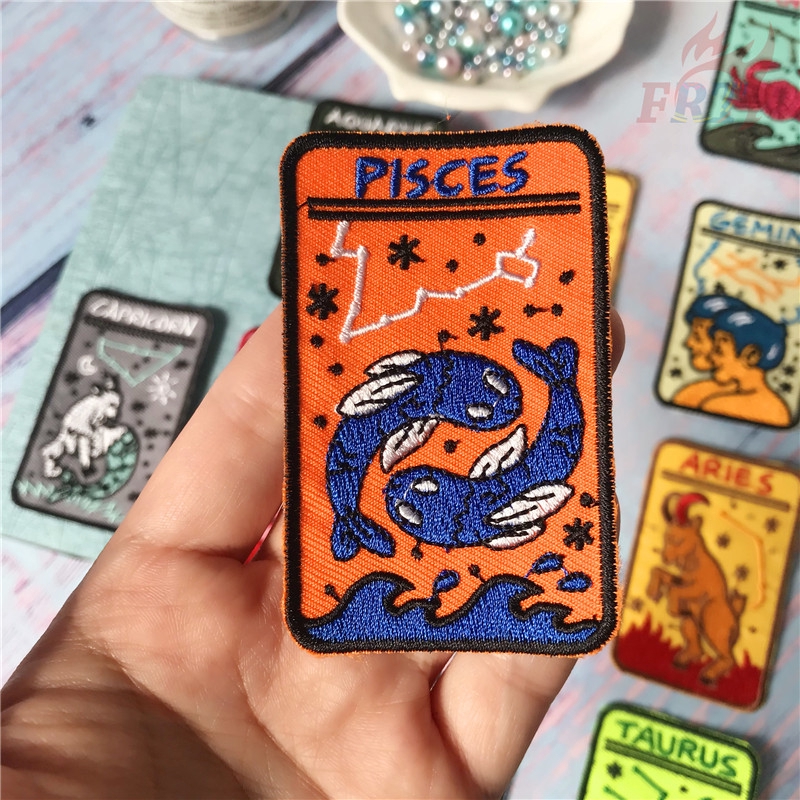 1 Miếng Vá Trang Trí Hình Tròn Kiểu Dáng Chòm Sao 03x7.8cm