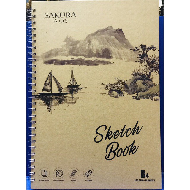 Vở vẽ Sakura Kraft khổ B4 - 30 tờ (vở vẽ SKETCH BOOK)