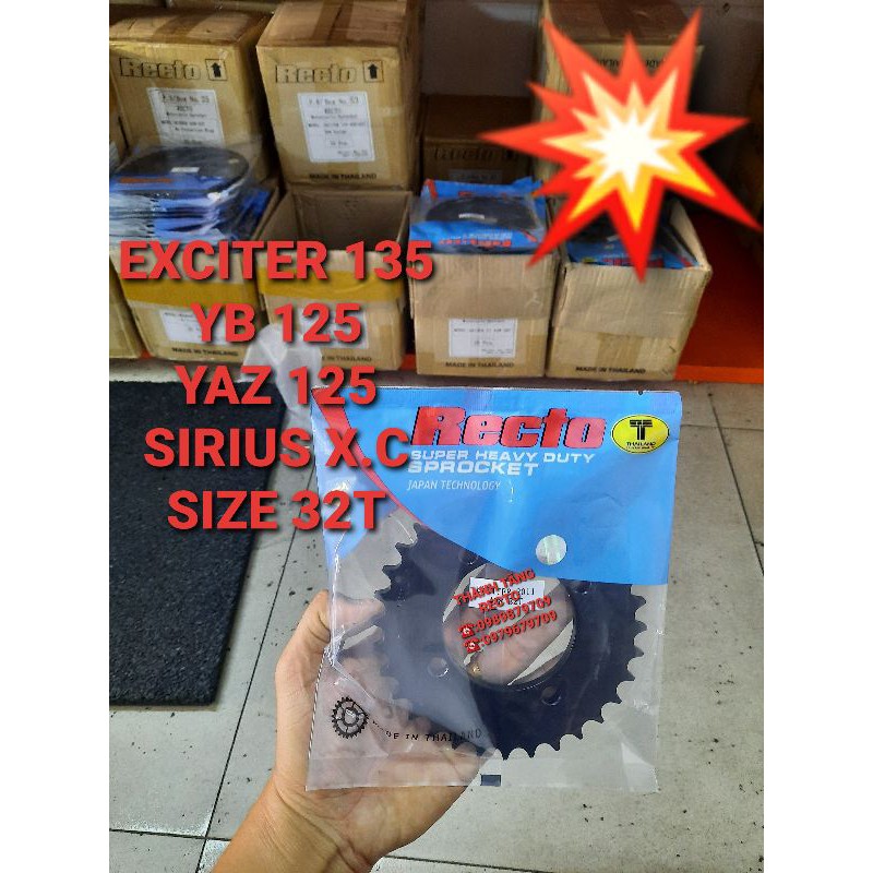 DĨA 32T EXCITER 135/YB 125/YAZ 125/SIRIUS XĂNG CƠ CHÍNH HÃNG RECTO