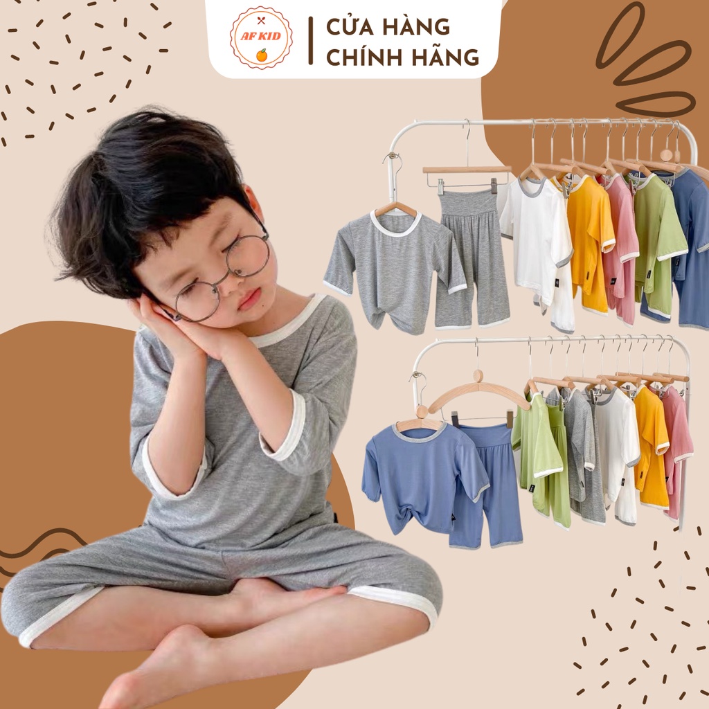 Bộ Quần Áo Trẻ Em Minky Mom Lửng Viền 2 Cho Bé Chất Thun Lạnh Siêu Mềm Mịn Mát