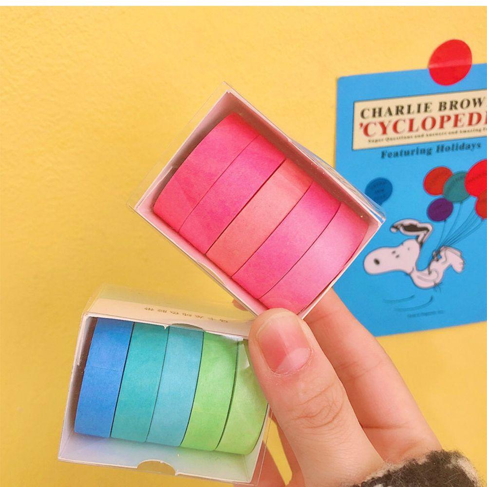 Bộ Băng Keo Washi Họa Tiết Hoạt Hình Dùng Trang Trí Sổ Tay DIY