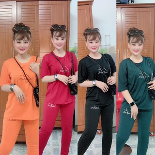 Đồ bộ thun cotton chữ ký quần dài siêu hot