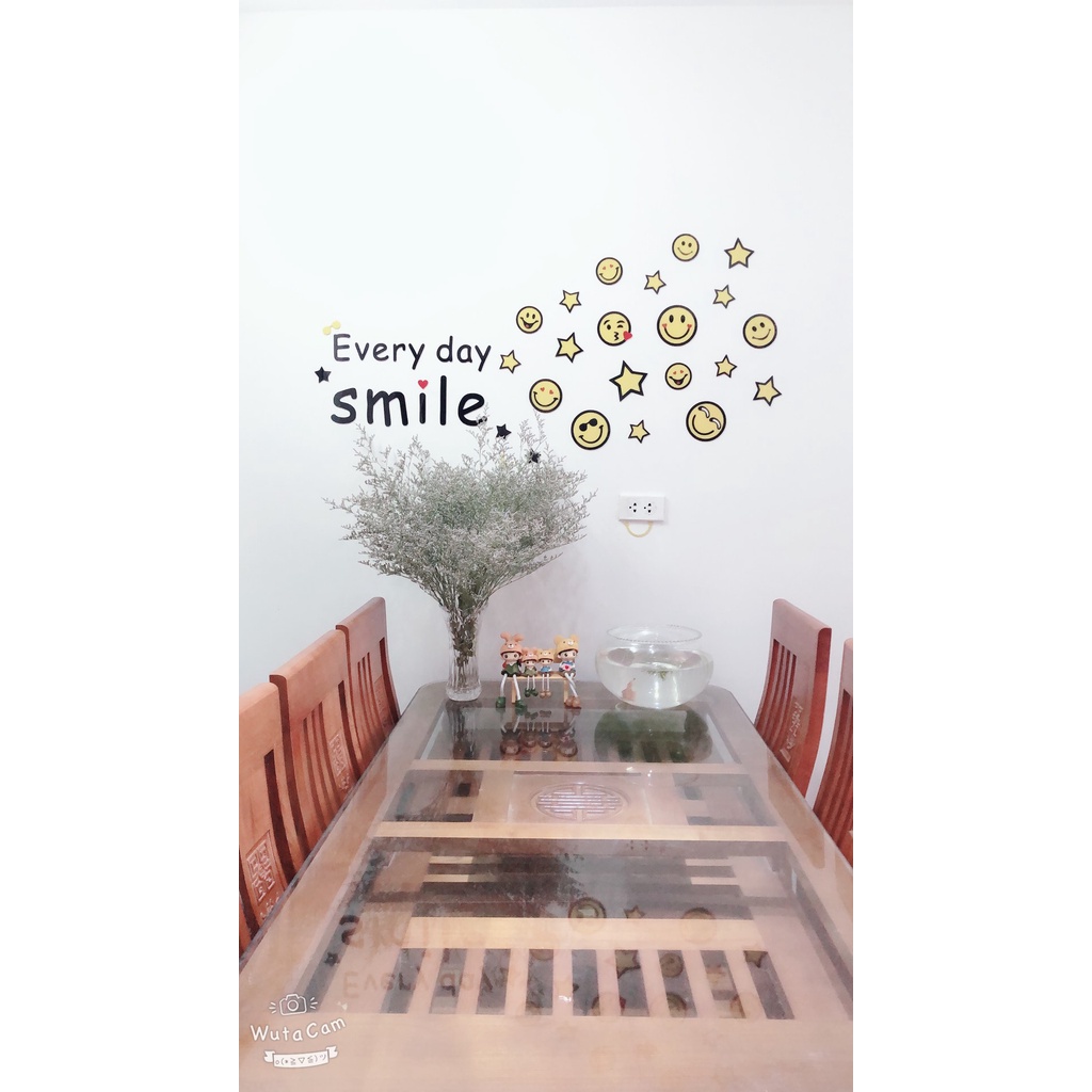 Tranh dán tường mica 3d decor khổ lớn vui vẻ mỗi ngày trang trí phòng khách, phòng ngủ, phòng cưới Nhiều Size - EPeBen