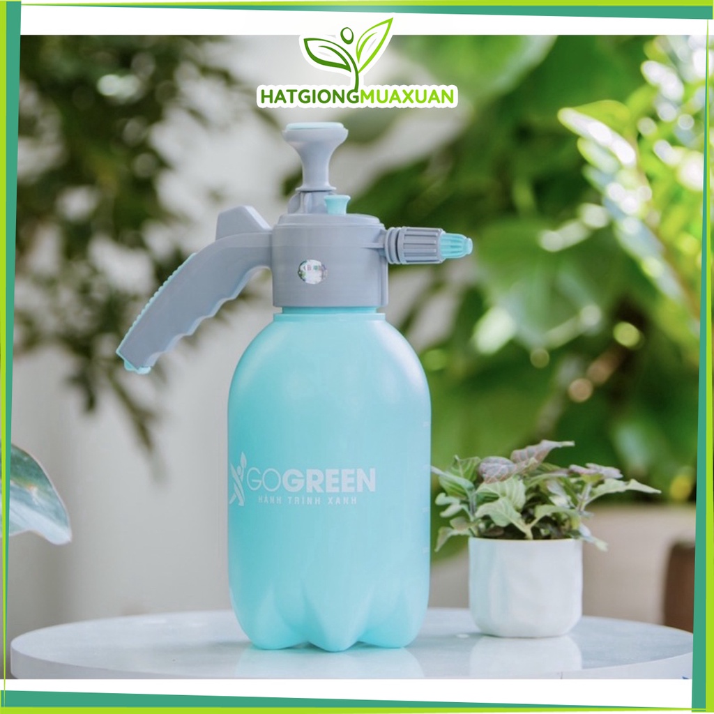 Bình xịt tưới cây GO GREEN 2L, bình tưới cây cao cấp màu xanh lam