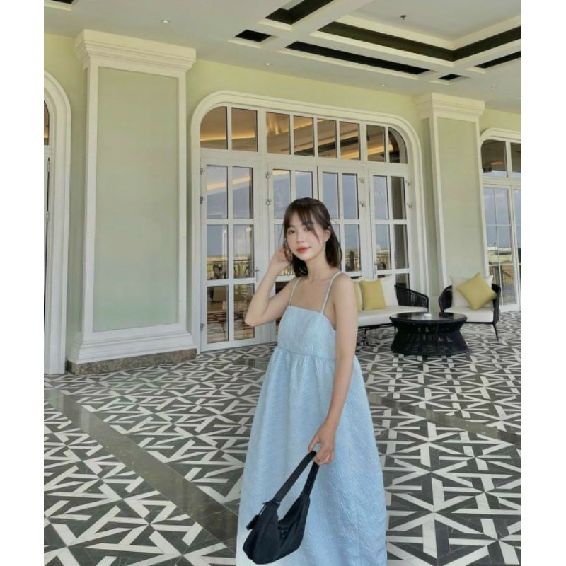 Đầm midi 2s baby doll xanh xốp | BigBuy360 - bigbuy360.vn