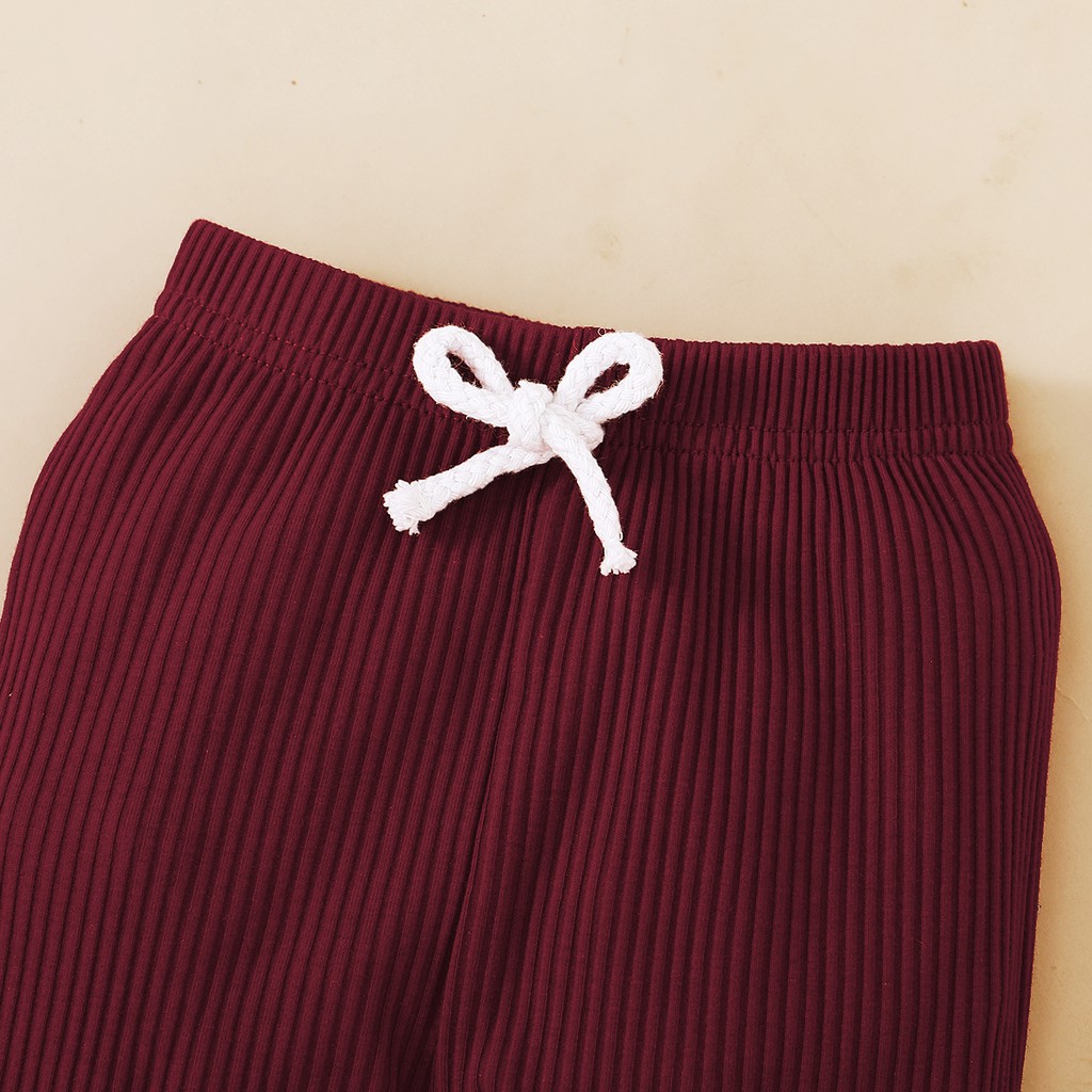 Bộ đồ MIKRDOO gồm áo dài tay và quần dài màu trơn thời trang dành cho trẻ em