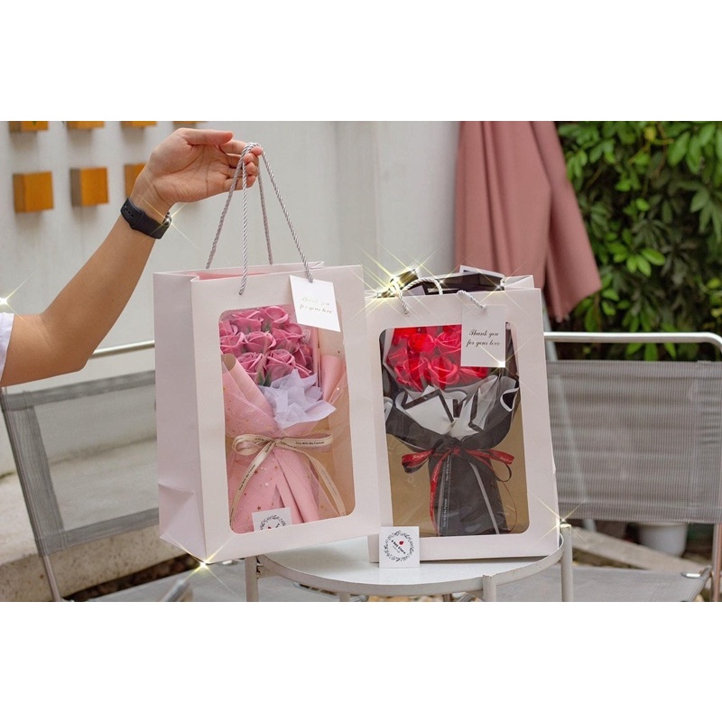 Combo 50 túi kính đựng hoa kt 25*35*10cm