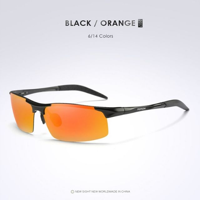 Mắt kính nam tráng gương kiểu dáng thể thao ôm mặt chống bụi, tròng phân cực polarized chống chói chống tia UV - MK1816