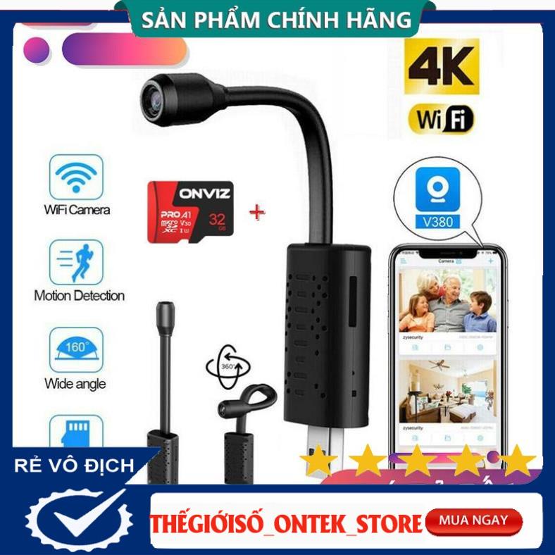 Camera IP Wi-Fi U21 Full HD1080P Cổng USB - Camera chạy App V380 PRO, Góc siêu rộng, siêu nét