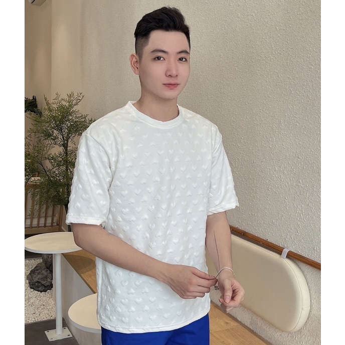 Áo Thun Premium Trái Tim Unisex chất Vải Thun Cotton Cao Cấp Phong Cách Hàn Quốc Mr Smile 99 Shop