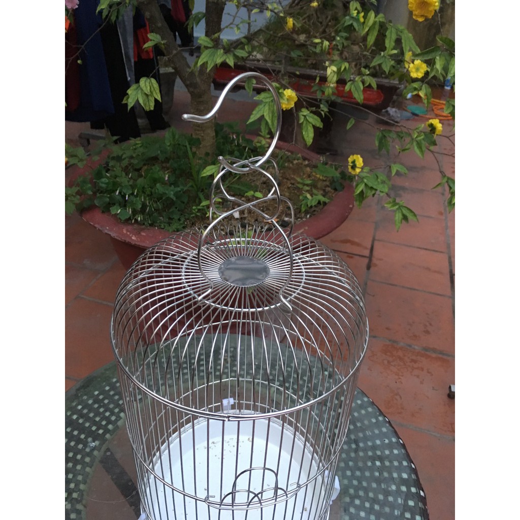 LỒNG CHIM KHUYÊN INOX CAO CẤP _ BỀN_RẺ_ ĐẸP tặng 2 pk ăn uống