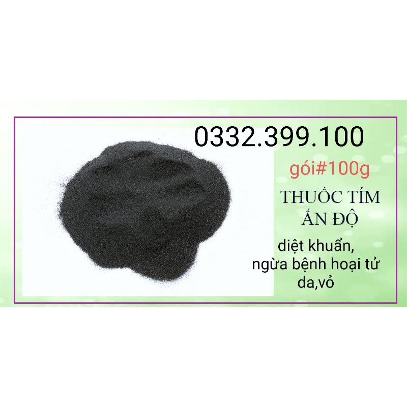 Thuốc Tím Ấn Độ (KMnO4 99%)sát trùng ao hồ cá #100g