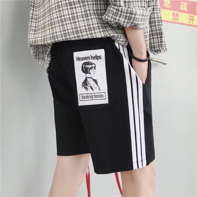 Quần lửng/quần sooc nam, thích hợp cho đi biển, phong cách Hàn Quốc, phù hợp cho mùa hè, kiểu dáng rộng rãi