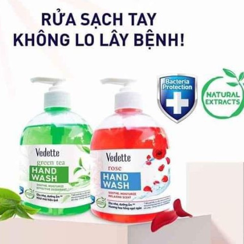 Nước Rửa Tay Sạch Khuẩn Vedette Chai 500ml