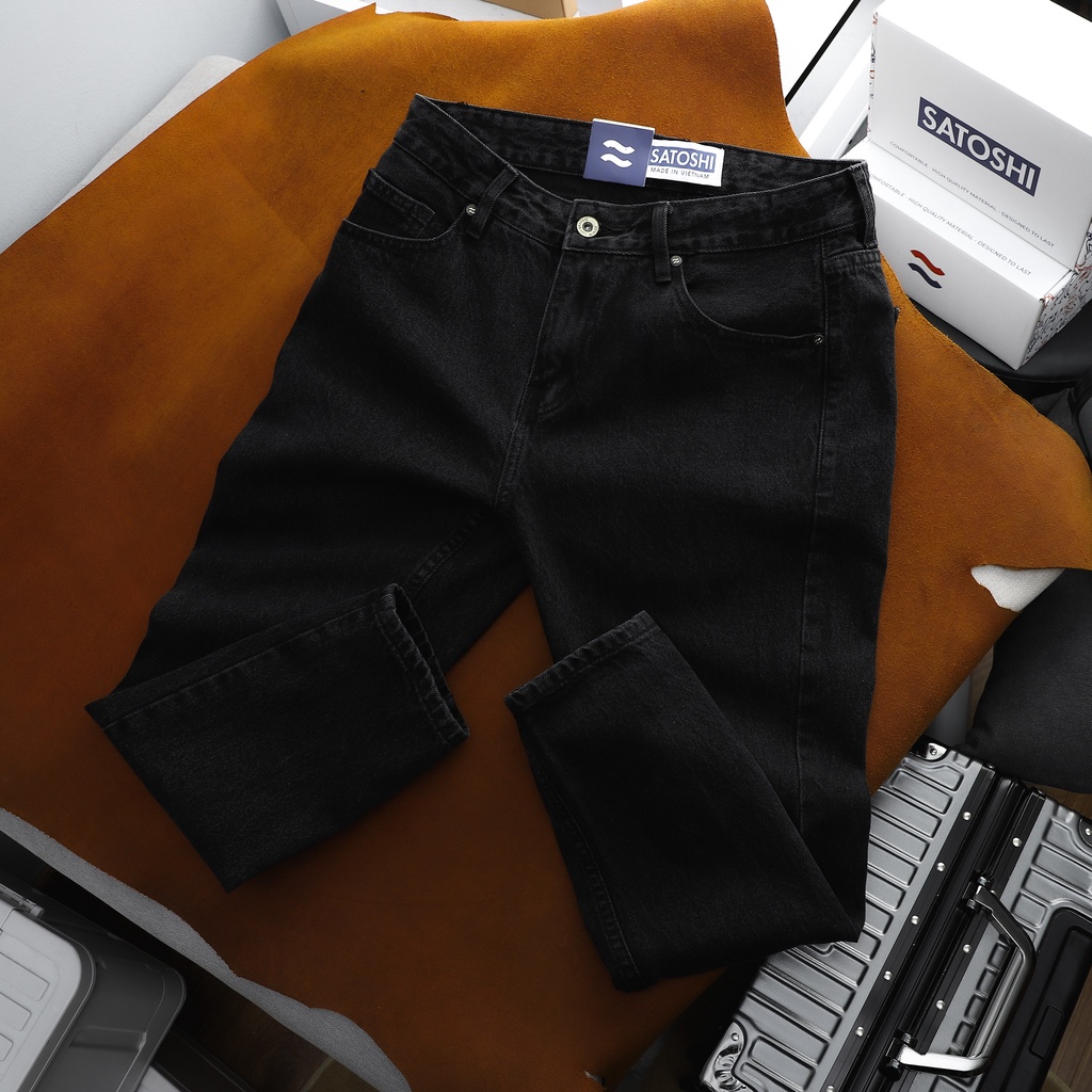 | Satoshi | Quần jean nam form Regular SAQJ60 Cotton màu xám đen