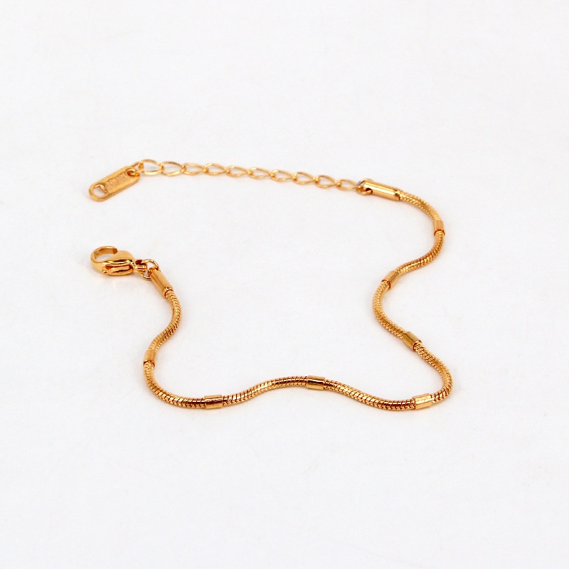 Vòng tay lắc tay nữ titan dây mì nhiều nút H14-405 - CAM KẾT KHÔNG GỈ, KHÔNG BAY MÀU - BẢO HÀNH 12 THÁNG