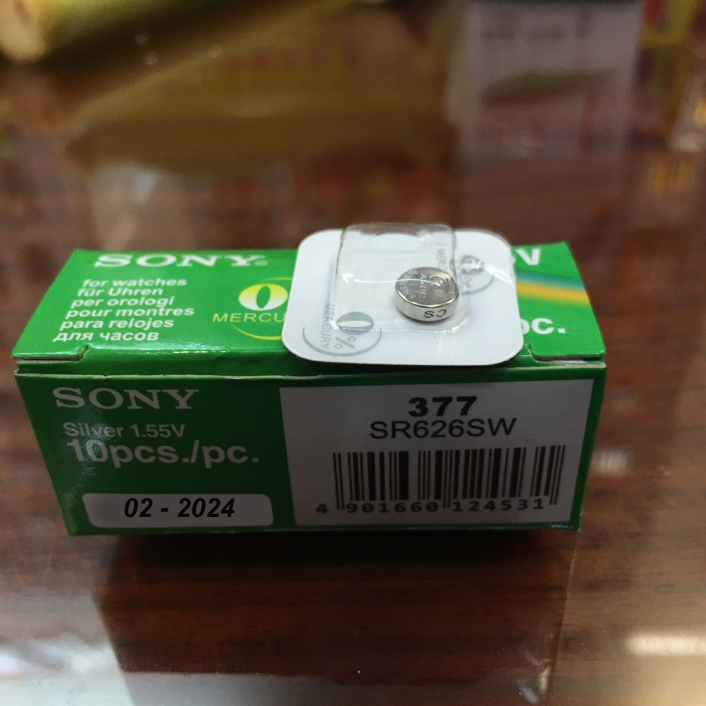 Pin đồng hồ Sony SR626SW dành cho đồng hồ kim 3 kim (Loại tốt-Giá 1 viên)