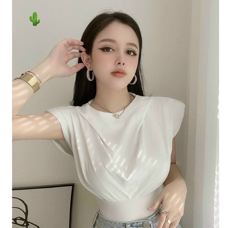 Áo thun nữ crop  FM Style  tay dơi cá tính thời trang 220323193