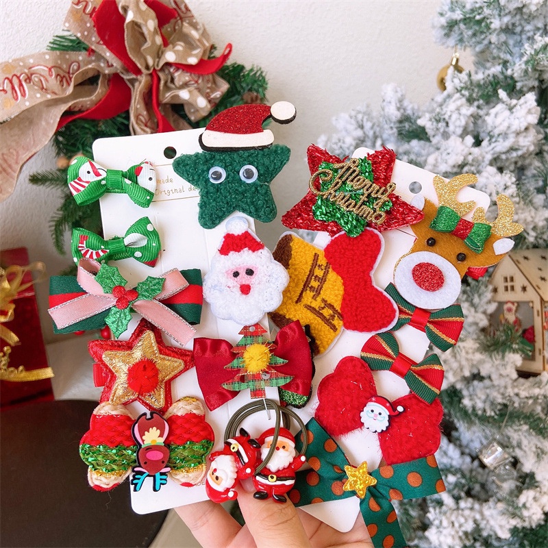 Set 10 kẹp tóc hoạt hình dễ thương dành cho bé gái