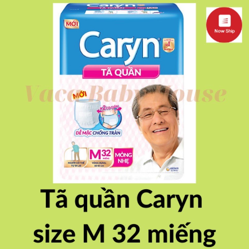  (HCM-NOWSHIP) Tã quần người già Caryn size M gói lớn 32 miếng siêu tiết kiệm