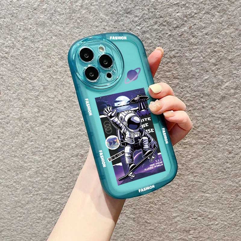 Ốp Điện Thoại Họa Tiết Phi Hành Gia Cho OPPO A17 A57 2022 A77S A77 A15 A16 A16K A54 A53 A12 A5S A7 A3S A31 A52 A83 A92 A37 F9 A1K