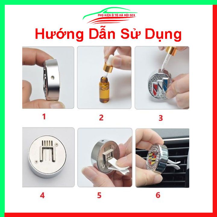 Nước hoa cài cửa gió điều hòa ô tô gắn đá logo Kia sang trọng