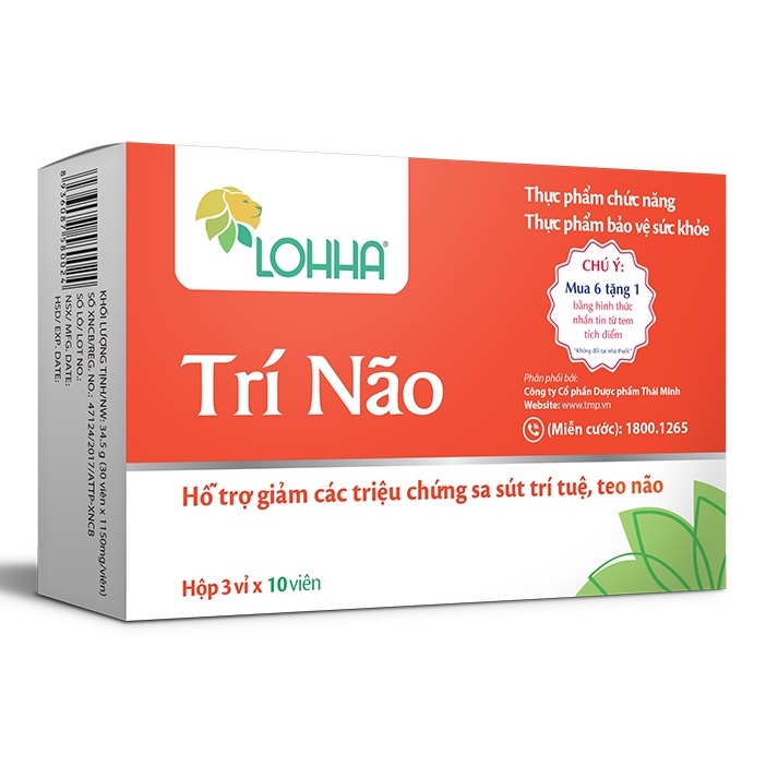 Lohha Trí Não - Hỗ trợ làm tăng cường hoạt động của trí não, thần kinh (30 viên)