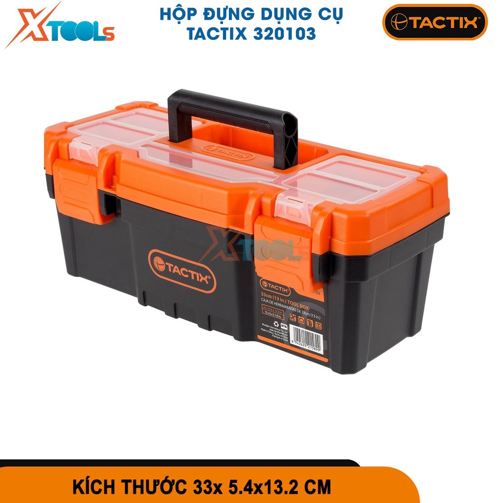 Thùng đựng đồ nghề TACTIX, hộp dụng cụ đa năng, nhựa PP cao cấp chắc chắn chống va đập [CHÍNH HÃNG][XTOOLS]