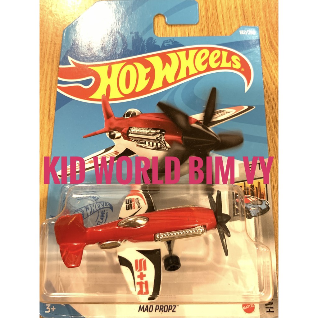 Máy bay mô hình Hot Wheels basic Mad Propz GHC63, 40K.