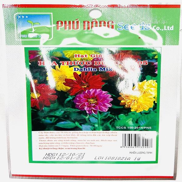 Hạt giống hoa thược dược, cây thân thảo, cao 50-60 cm, giống hoa kép và bán kép rất đẹp, hoa nhiều màu sắt