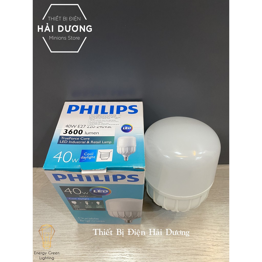 Bóng đèn Philips 40w LED TForce core HB - Đèn Led trụ Siêu sáng Bảo vệ mắt