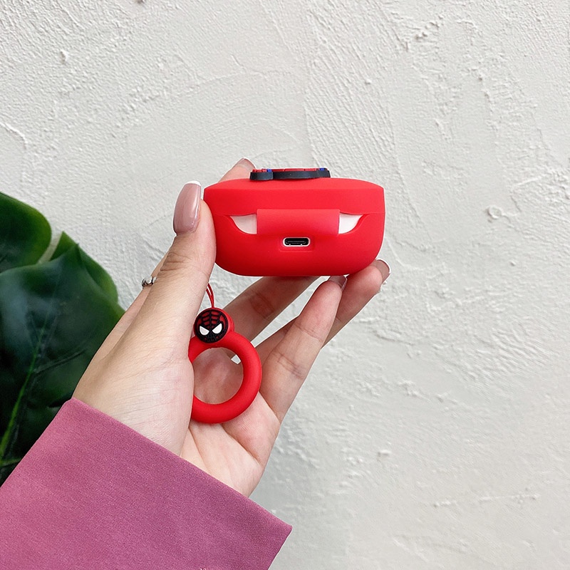 Vỏ Bảo Vệ Hộp Sạc Tai nghe không dây Xiaomi Redmi Airdots 1 2 3 Bằng Silicon Họa Tiết Hoạt Hình Kèm Móc Khóa Tiện Dụng