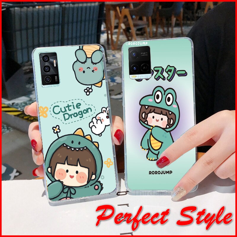 Ôp lưng silicon UV Khủng long cho vivo Y72 5g Y53s 5g Y02s T1x Y22 Y22s Y35 Y16