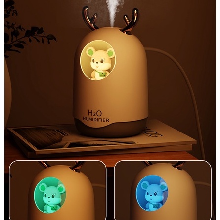 [Hàng mới về] Máy phun sương tạo ẩm 2in1 Đèn ngủ đa chức năng - Máy phun sương hình dáng Đáng yêu