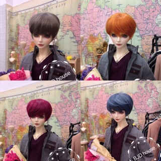 Tóc chịu nhiệt sợi hàn quốc cho bjd 1/4,  1/3 vs uncle. Nhiều màu. Hình thật.