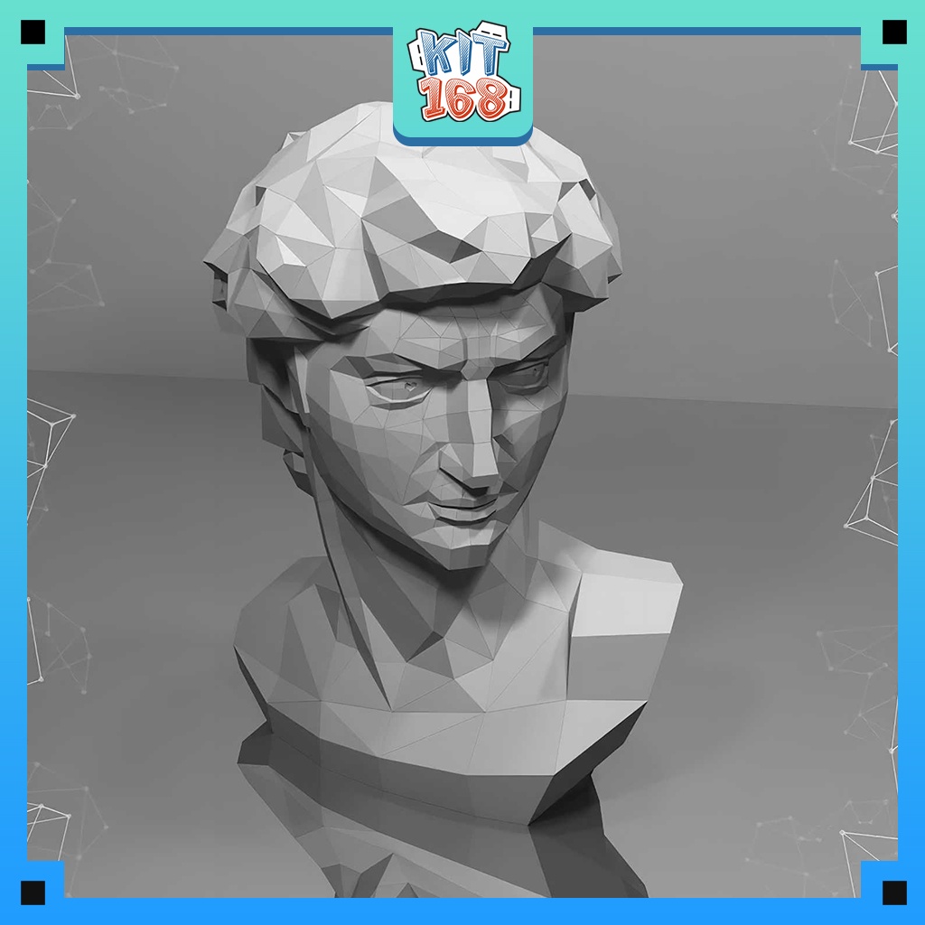 Mô hình giấy đồ vật đồ chơi Tượng Người David Bust