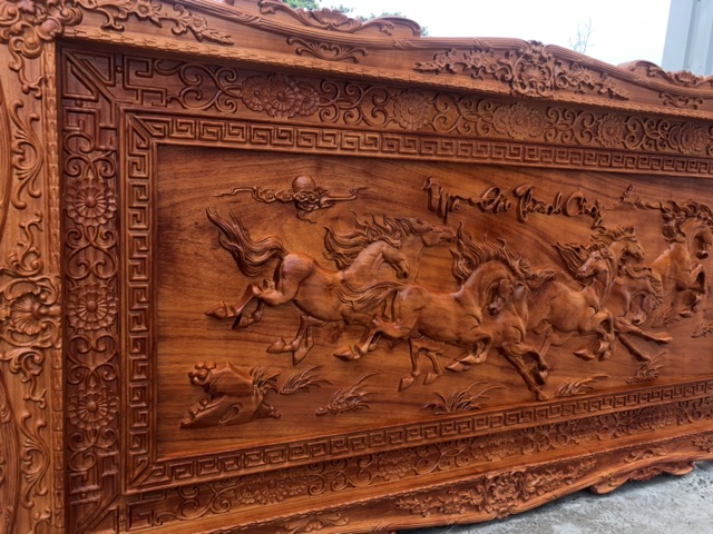 Tranh Mã Đáo Thành Công Gỗ Hương