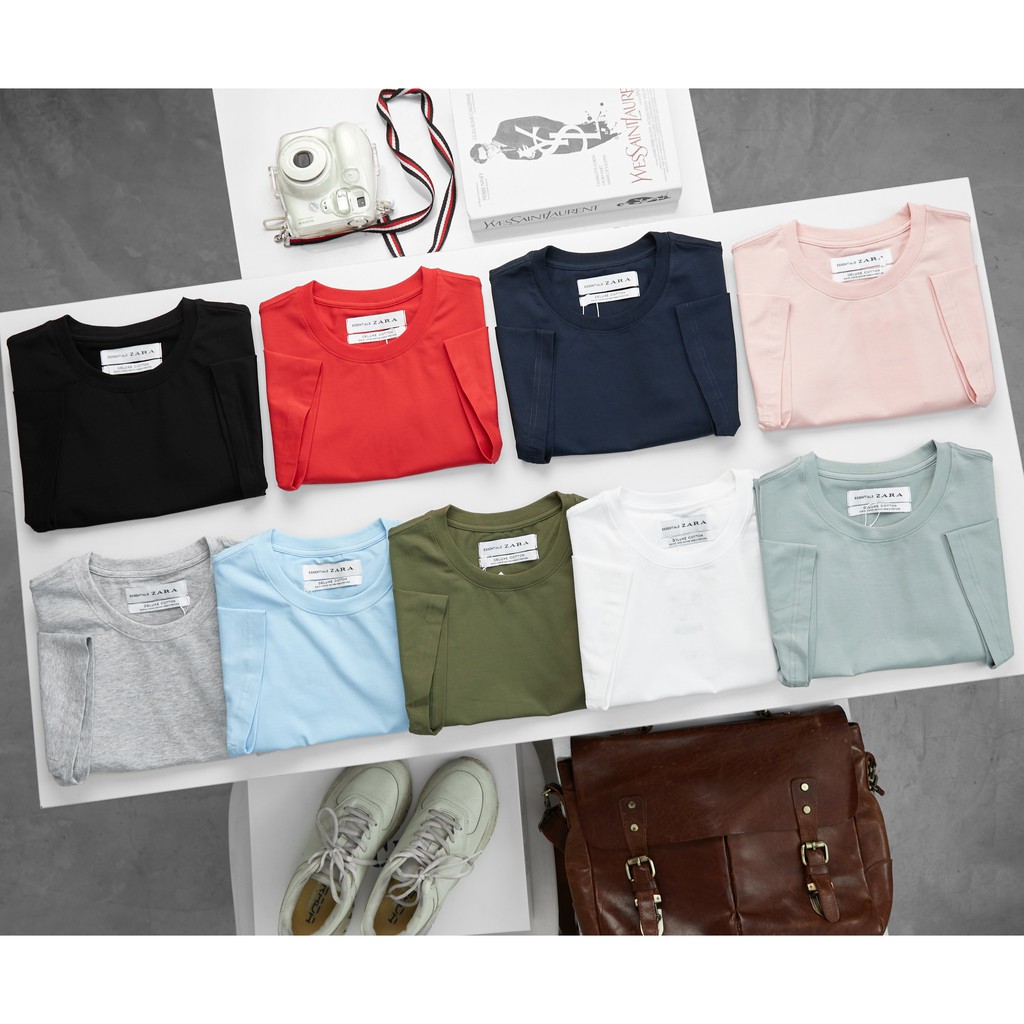 [SALE] Áo thun trơn unisex chất liệu cotton co giãn 4 chiều siêu mềm mịn và thoáng mát 4962