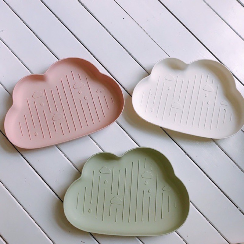 Khay Ăn Dặm Hình Đám Mây Cho Bé Đựng Bát Đũa Đồ Dùng Ăn Dặm Cho Bé