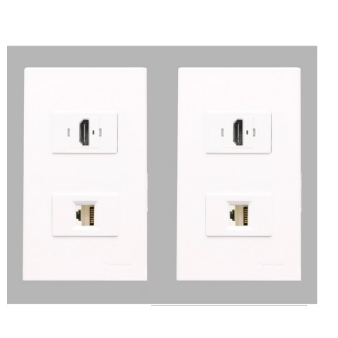 Bộ Wallplate 2 cổng âm tường HDMI-LAN