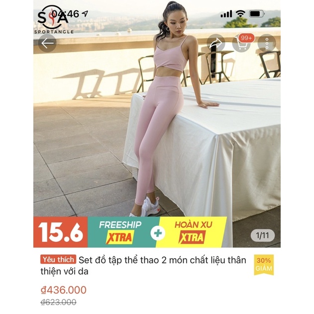 Pas set đồ thể thao S