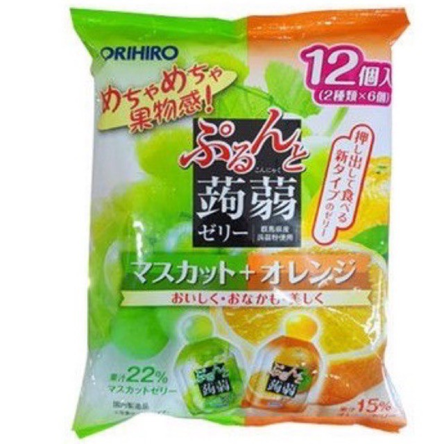 Thạch trái cây Nhật Orihiro cho bé 240gam (12cái/gói)