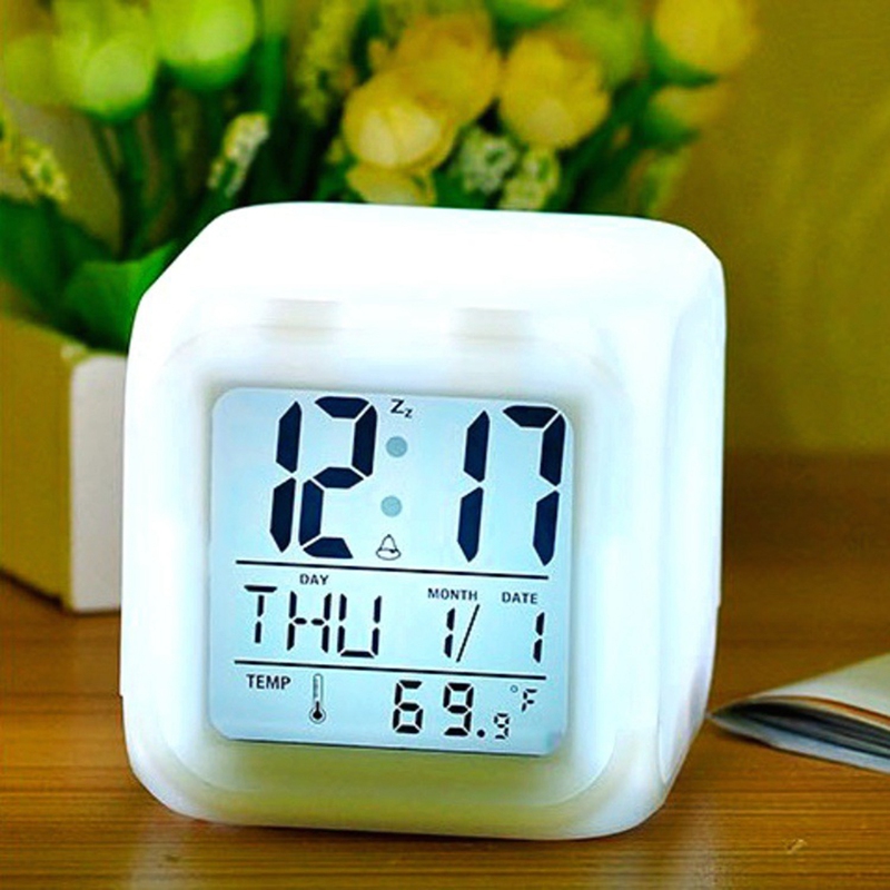 Bliss Alarm Clock Kids Wake Up Easy Setting Digital Travel for Boys Girls, Large Display Time/Date/Alarm with Snooze, Bedside Clock Handheld Sized, LED Night Light Clock - Best Gift for Kids