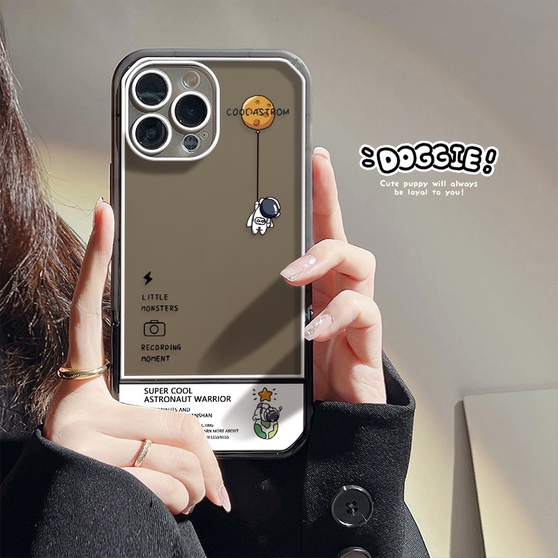 Ốp Điện Thoại Silicone Mềm Trong Suốt Chống Sốc In Hình Phi Hành Gia Cho Iphone 11 12 13 Pro MAX 6 6S 7 8 Plus X XS XR MAX SE 2020 Đứng