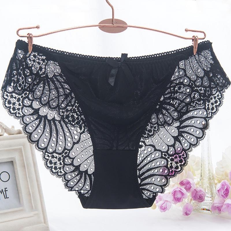 Quần Lót Lụa Aijolen Phối Ren Xuyên Thấu Quyến Rũ Dành Cho Nữ M-3XL