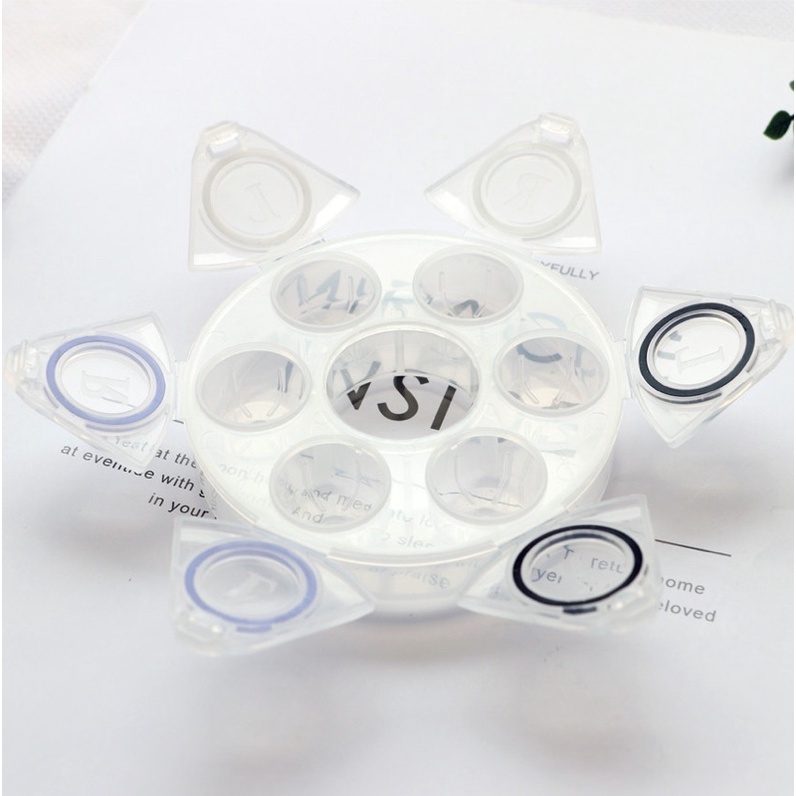khay đựng lens - kính áp tròng tròn kute
