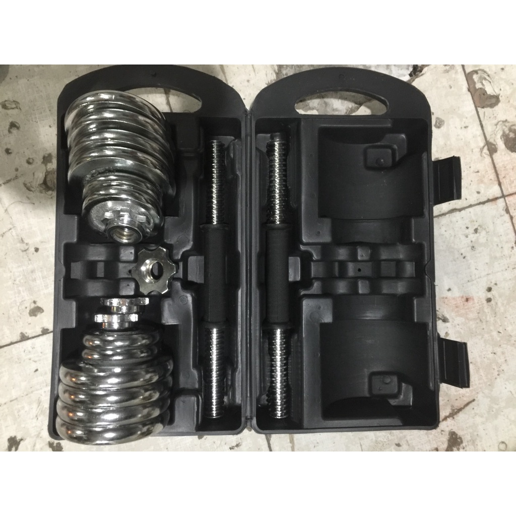 Tạ tay tháo lắp mạ crôm hộp 20kg